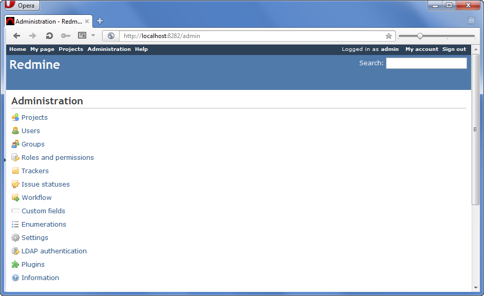 redmine-administration